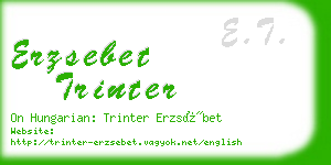 erzsebet trinter business card